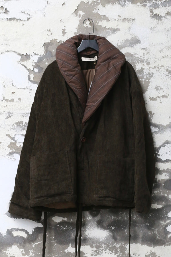 AVIVA JIFEI XUE 25 Autumn/Winter Contrast Color Short Kimono Jacket AJX-FW25-CSKJ-CLV-Carob